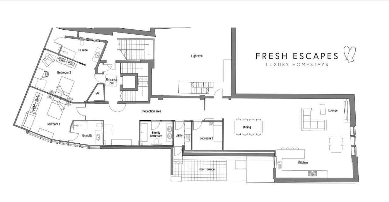 Cathedral Penthouse - Opulent, Elegant With Terrace Views Over Majestic Apartment Exeter